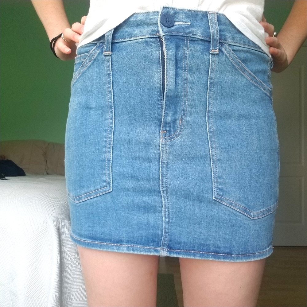 American Eagle High-waisted Denim Skirt